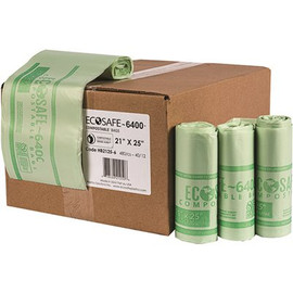 0.6 mil 21 in. x 25 in. 8 Gal. Compostable Can Liner (480-Pack per Case)