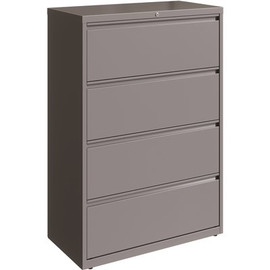 Hirsh 36 in. W Silver 4-Drawer Lateral File Cabinet