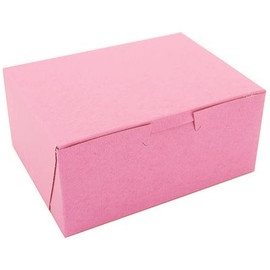 Southern Champion Tray Pink Non-Window Bakery Box 6 x 4-1/2 x 2-3/4" (250 per case)