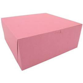 Southern Champion Tray Pink Non-Window Bakery Box 12 x 12 x 5" (100 per case)