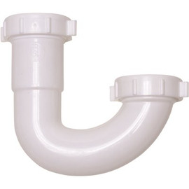 OATEY 1-1/2 in. White Plastic Threaded-Joint Sink J-Bend Drain