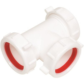 OATEY 1-1/2 in. White Plastic Sink Drain Center Slip-Joint Tee