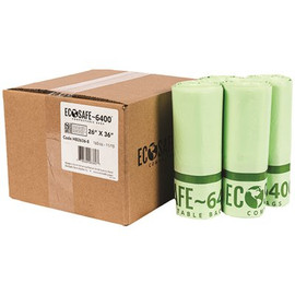 0.85 mil 26 in. x 36 in. 20 Gal. Compostable Can Liners (165 per case)