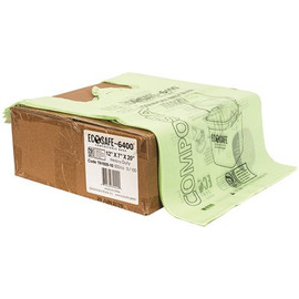 EcoSafe 6400 Compostable Checkout bag 1.0 mil 12"x7"x20" (500 per case)