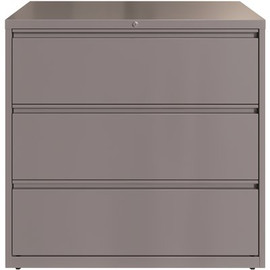 Hirsh 42 in. W Silver 3-Drawer Lateral File Cabinet