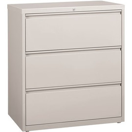 Hirsh 36 in. W Light Gray 3-Drawer Lateral File Cabinet
