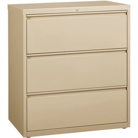 Hirsh HL8000 Putty 36 in. Wide 3-Drawer Lateral File Cabinet