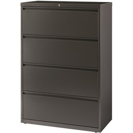 Hirsh 36 in. W Charcoal 4-Drawer Lateral File Cabinet