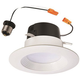 Halo LT4 Series 4 in. Selectable CCT (3000K-5000K) Integrated LED, White Recessed Light, Dimmable Retrofit Trim