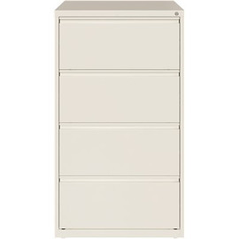 Hirsh HL10000 White 30 in. Wide 4-Drawer Lateral File Cabinet