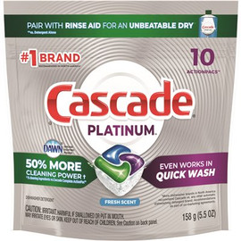 Cascade Platinum ActionPacs Fresh Scent Tablet Dishwasher Detergent (10-Count)