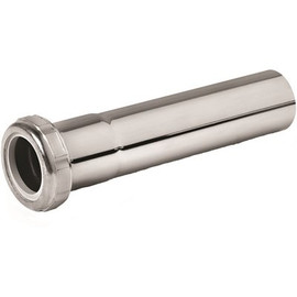 Dearborn Brass 1-1/4 in. x 6 in. Chrome-Plated Brass Slip-Joint Sink Drain Extension Tube