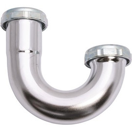 OATEY 1-1/4 in. 22-Gauge Chrome-Plated Brass Sink Drain J-Bend P- Trap