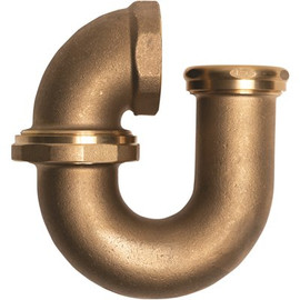 Dearborn Brass LA Code 1-1/2 in. Unfinished Cast Brass Sink Drain P- Trap