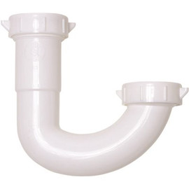 OATEY 1-1/4 in. White Plastic Sink Drain J-Bend P- Trap