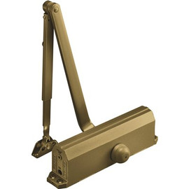 Norton 1601 Series Grade 1 Size 1 to Size 6 Sprayed Brass Finish Non-Handed Regular Arm Surface Door Closer