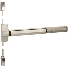 Yale 7000 Series Grade 1, Stainless Steel Finish, Non-handed Surface Vertical Rod Exit Device, Exit Only