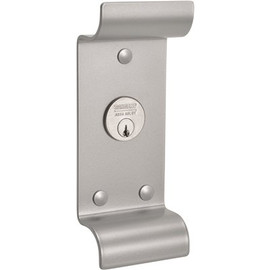 20/30 Series Exit Trim, HTB Pull for use w/20 or 30 Series Exit Devices, Night Latch, Enameled Aluminum, Less Cylinder