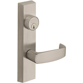 SARGENT 80 Series Exit Trim, L-Handle, use with 80 Series Exits, Electronic Locking, Satin Chrome, Less Cylinder RHR, 24 VDC