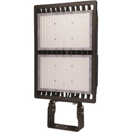 300-Watt Yoke Mount Line Voltage Bronze Outdoor Integrated LED Large Landscape Flood Light, Daylight