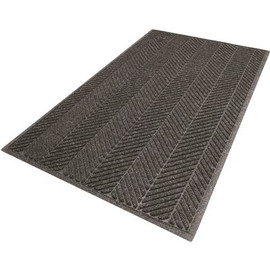 M+A Matting Waterhog Eco Elite Fashion Grey Ash 59 in. x 35 in. Commercial Floor Mat