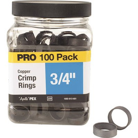 Apollo 3/4 in. Copper Crimp Ring Pro Pack