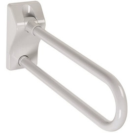 Ponte Giulio USA 27 in. Antimicrobial Vinyl Coated Folding Rotating Grab Bar in White