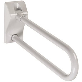Ponte Giulio USA 27 in. Antimicrobial Vinyl Coated Folding Grab Bar in White