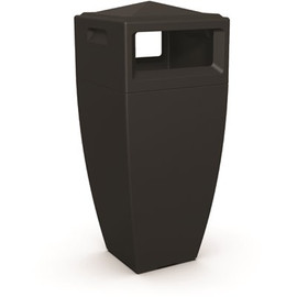 Mayne 24 Gal. Kobi Waste Bin Black Commercial Outdoor Trash Can