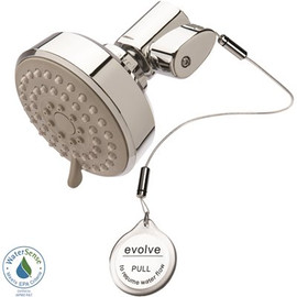 3-Spray Patterns with 2.0 GPM 3.25 in. Wall Mount Massage Fixed Shower Head with Thermostatic Valve in Chrome (20-Pack)