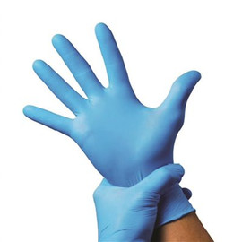 Medium Blue Powder-Less Nitrile Exam Multi-Purpose Gloves 3 Mil (100 Per Box)