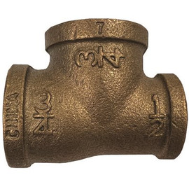 Matco-Norca 3/4 in. x 1/2 in. x 3/4 in. Lead Free Brass Reducing Tee Fitting