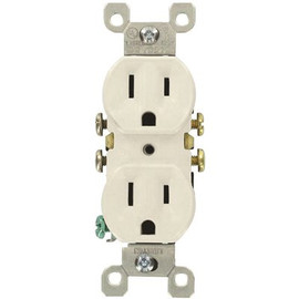 Leviton 15 Amp Residential Grade Duplex Outlet, White