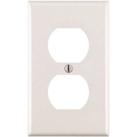 Leviton 1-Gang White Duplex Outlet Wall Plate