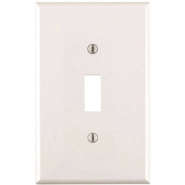 Leviton 1-Gang White Midway Toggle Nylon Wall Plate