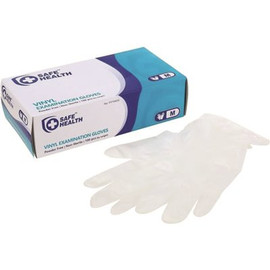 Vinyl Examination Gloves, Medium (100 per Box)