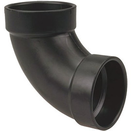 VPC 3 in. ABS Plastic DWV 90-Degree Hub x Hub Elbow Fitting