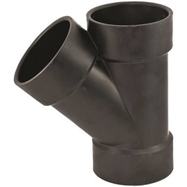 VPC 3 in. ABS Plastic DWV 45-Degree All Hub Wye Fitting