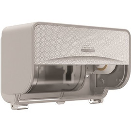 Coreless Standard Roll Toilet Paper Dispenser 2 Roll Horizontal (53698), Silver Mosaic Design Faceplate; 1 / Case