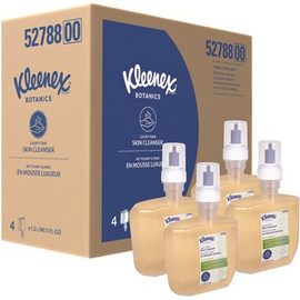 Kleenex Botanics Luxury Foam Skin Cleanser, Clear, Fresh Scent, 1.2 L, 4 Bottles/Case