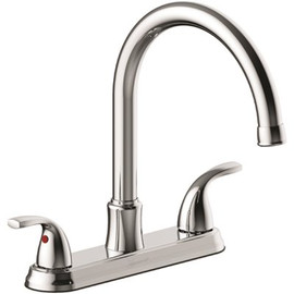 Seasons Seasons Raleigh Double-Handle Gooseneck Kitchen Faucet In Chrome