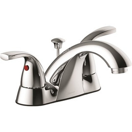 Seasons Seasons Anchor Point 4 in. Centerset Double-Handle Bathroom Faucet in Chrome with Quick Install Pop-up Assembly