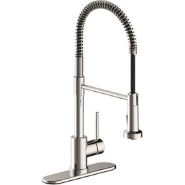 Seasons Westwind Single-Handle Spring Neck Kitchen Faucet in Chrome