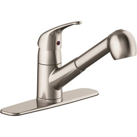 Seasons Raleigh Single-Handle Pull-Out Sprayer Kitchen Faucet in Stainless Steel