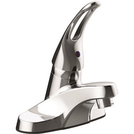 Seasons 4 in. Centerset Single-Handle Bathroom Faucet Drilled for Pop Up in Chrome 1.2GPM