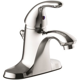 Seasons Anchor Point 4 in. Centerset Single-Handle Bathroom Faucet in Chrome with Quick Install Pop-Up