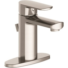 Seasons Westwind Single Hole Single-Handle Bathroom Faucet in Brushed Nickel with Quick Install Pop-Up
