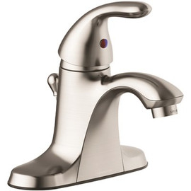 Seasons Anchor Point 4 in. Centerset Single-Handle Bathroom Faucet in Brushed Nickel with Quick Install Pop-Up