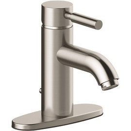 Seasons Westwind Single Hole Single-Handle Bathroom Faucet in Brushed Nickel with Quick Install Pop Up