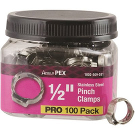 Apollo 1/2 in. Stainless Steel PEX Barb Pinch Clamp Jar